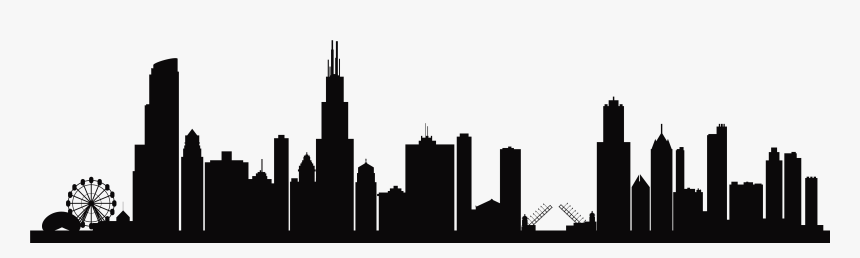 Outline Chicago Skyline Silhouette, HD Png Download, Free Download