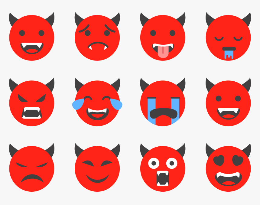 Demon Clipart Devil Emoji - Icon Mặt Quỷ, HD Png Download, Free Download