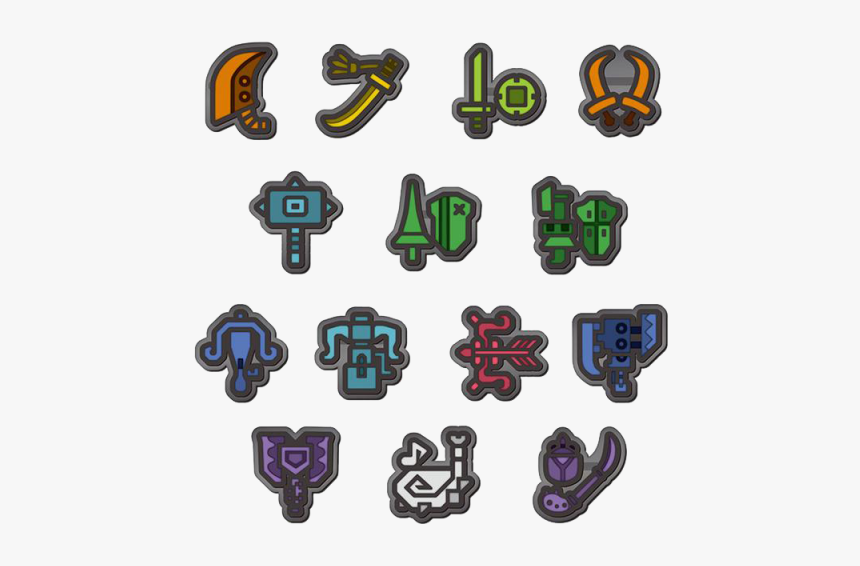 Monster Hunter World Pins Weapon Icons - Monster Hunter: World, HD Png Download, Free Download