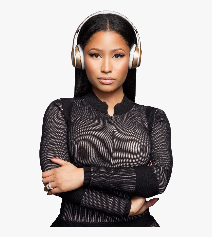 Nicki Minaj Png Image Free Download - Wearing Beats Studio 3, Transparent Png, Free Download