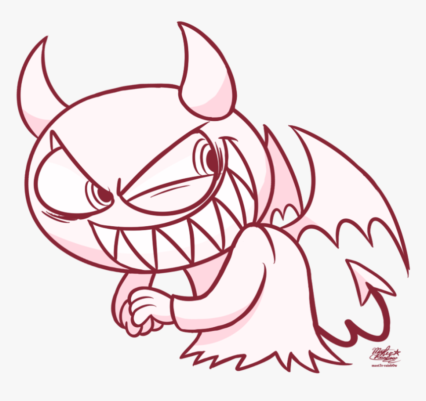 Cartoon Devil Lineart - Cartoon, HD Png Download, Free Download