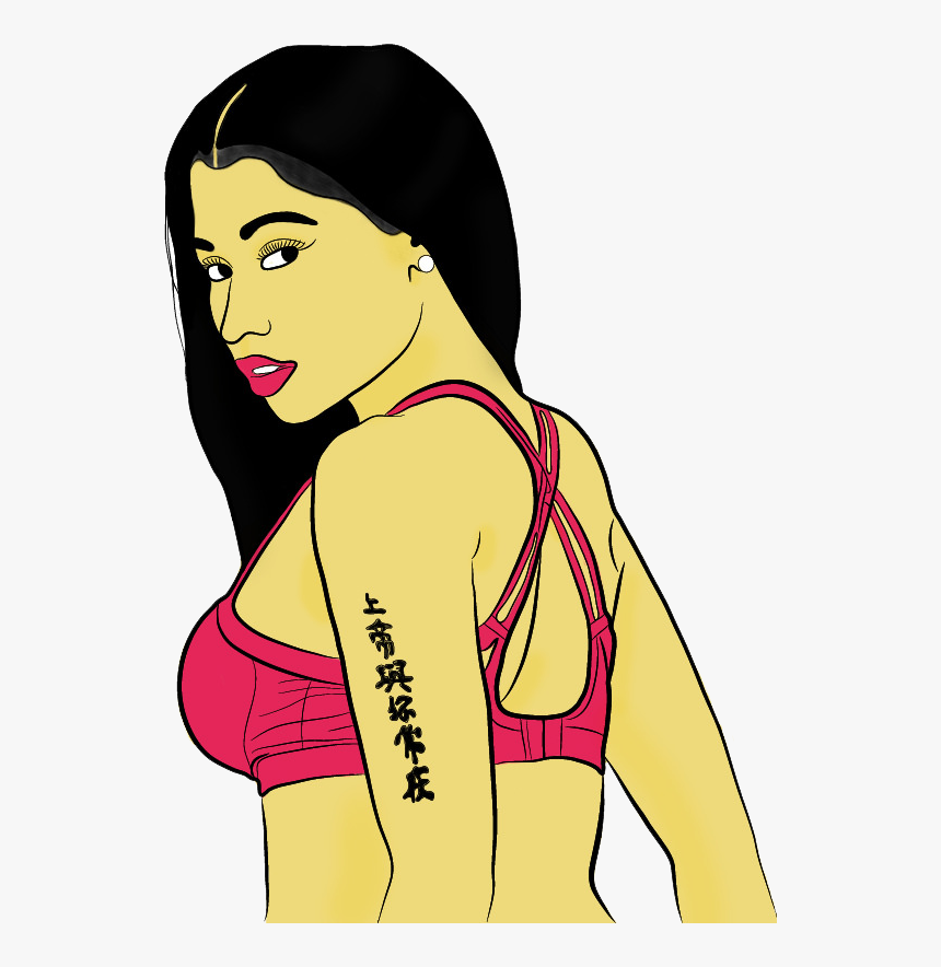 Nicki Minaj Png Free Download - Nicki Minaj Cartoon Drawing, Transparent Png, Free Download