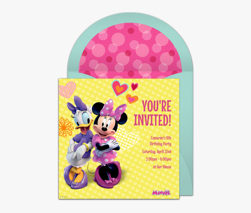 Minnie And Daisy Birthday Invitations, HD Png Download, Free Download
