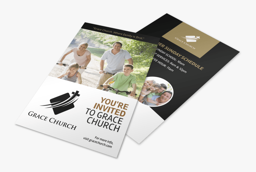 You Are Invited Church Flyer Template Preview - Shopping Mall Brochure Template, HD Png Download, Free Download