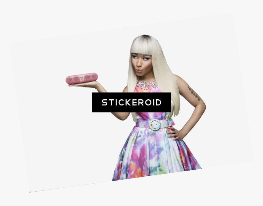 Nicki Minaj Rapper Cute Blonde Wig Tattoo Print , Png - Girl, Transparent Png, Free Download