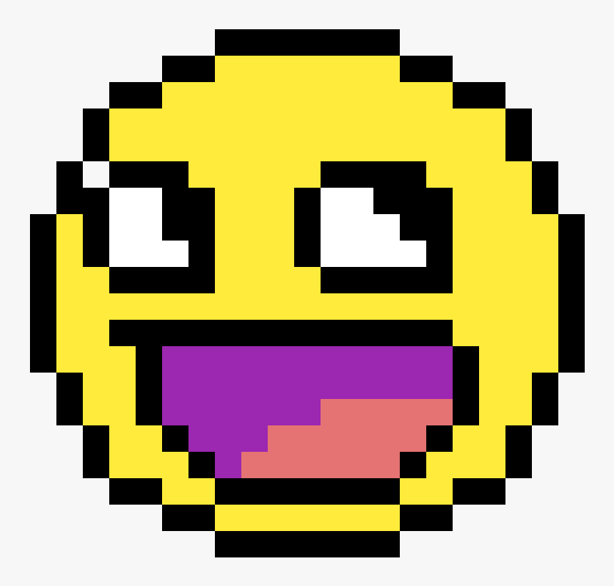 Smiley Face Emoji Sans Face Pixel Art Hd Png Download