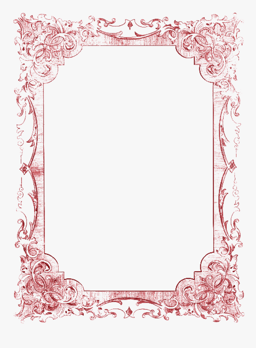 Picture Frame Romance Red - Vintage Frame, HD Png Download, Free Download