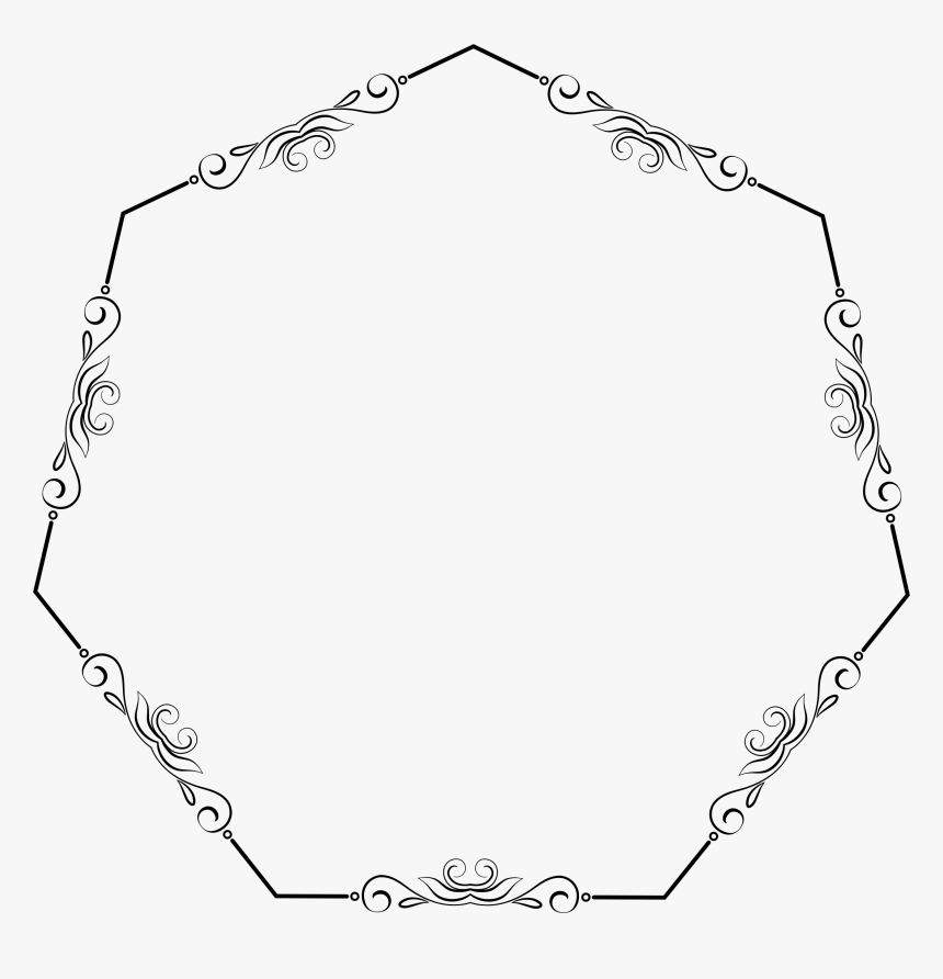 This Free Icons Png Design Of Elegant Flourish Frame - Line Art, Transparent Png, Free Download