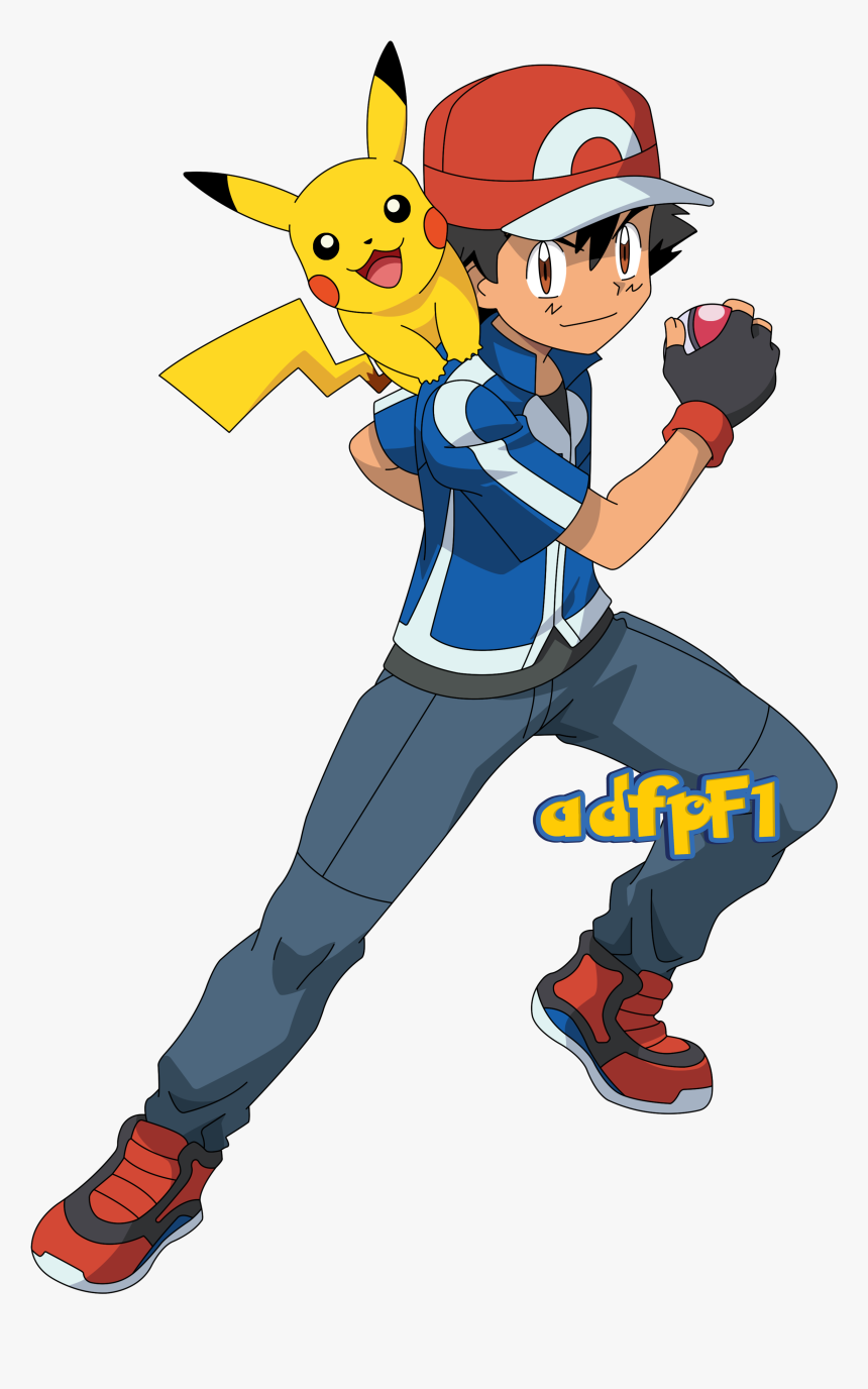 Vector Transparent Download Ash Drawing Easy - Ash Y Pikachu Pokemon Xy, HD Png Download, Free Download