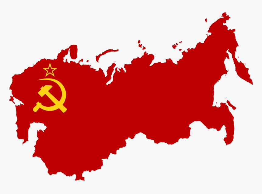 Soviet Union Flag Map, HD Png Download - kindpng