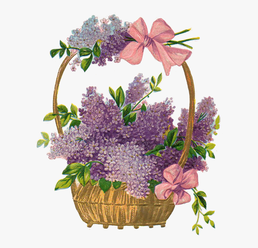 Easter Basket Png Photo - Printable Shabby Chic Printable Decoupage Paper, Transparent Png, Free Download