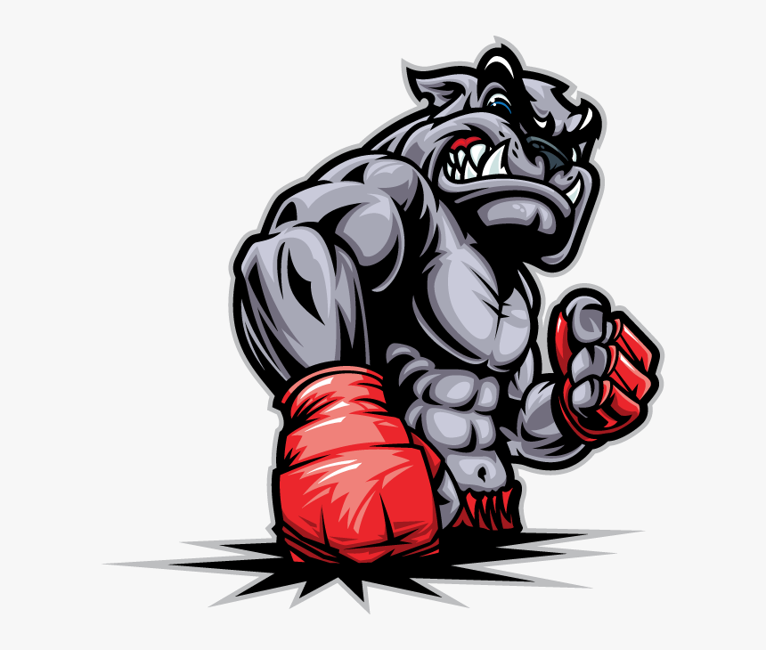 Cartoon,clip Art,fictional - Mma Bulldog, HD Png Download, Free Download