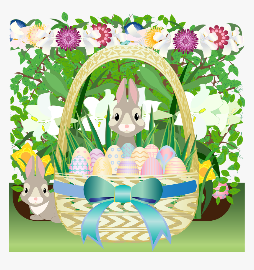 Graphic, Easter, Easter Basket, Spring, Easter Egg - Cartoon, HD Png Download, Free Download