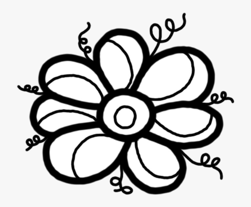 Flower Clipart Doodle Free - Flower Doodle Doodle, HD Png Download, Free Download