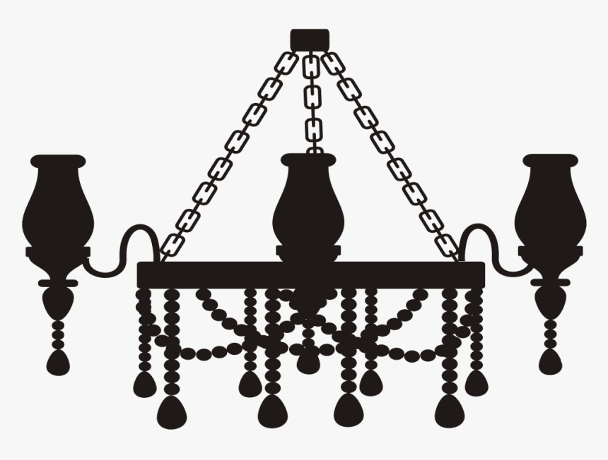 Chandelier Silhouette - Chandelier Silhouette Png, Transparent Png, Free Download