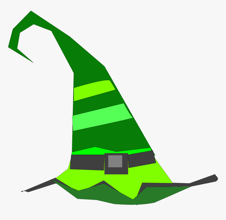 Pointed Hat, Witch, Hat, Green, Sorcerer - Green Witch Hat Clipart, HD Png Download, Free Download