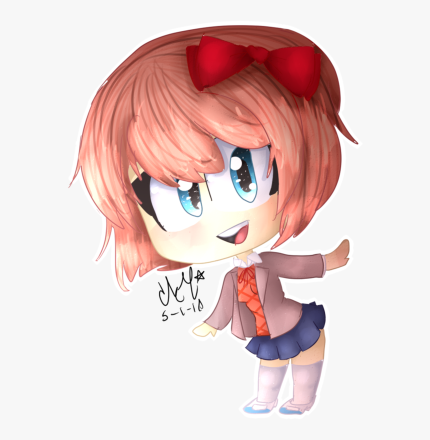 Clip Art Sayori Chibi Ddlc Found - Doki Doki Literature Club!, HD Png Download, Free Download