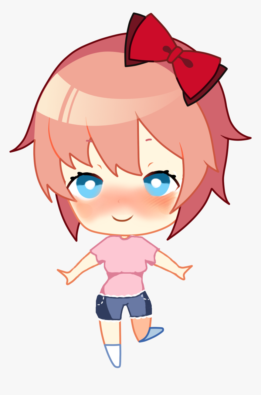 Sayori Gif Fanfiction Pictures Chibi Png Sayori Gif - Sayori Doki Doki Chibi, Transparent Png, Free Download