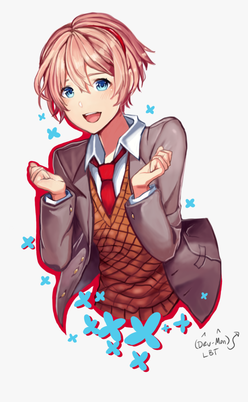 Ddlc Sayori Genderbend ✪ Literature Club, World Of - Doki Doki Literature Club Man, HD Png Download, Free Download