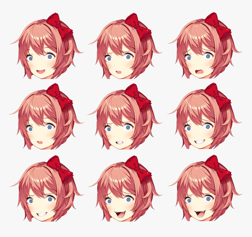 Yandere Sayori Head Sprite - Yandere Sayori, HD Png Download, Free Download