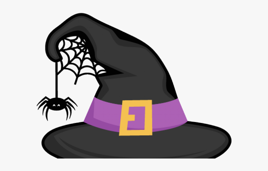 Cartoon Witch Hat - Halloween Witch Hat Clipart, HD Png Download - kindpng.