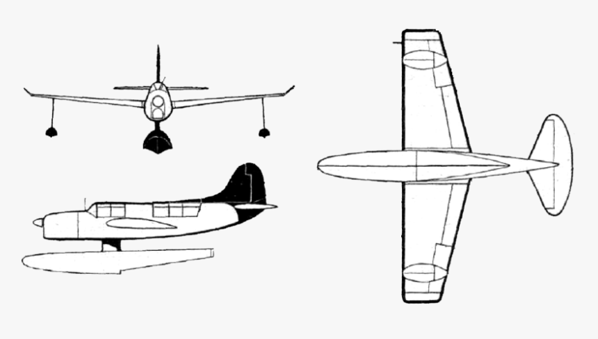 Curtiss So3c Seagull Drawings - Biplane, HD Png Download, Free Download