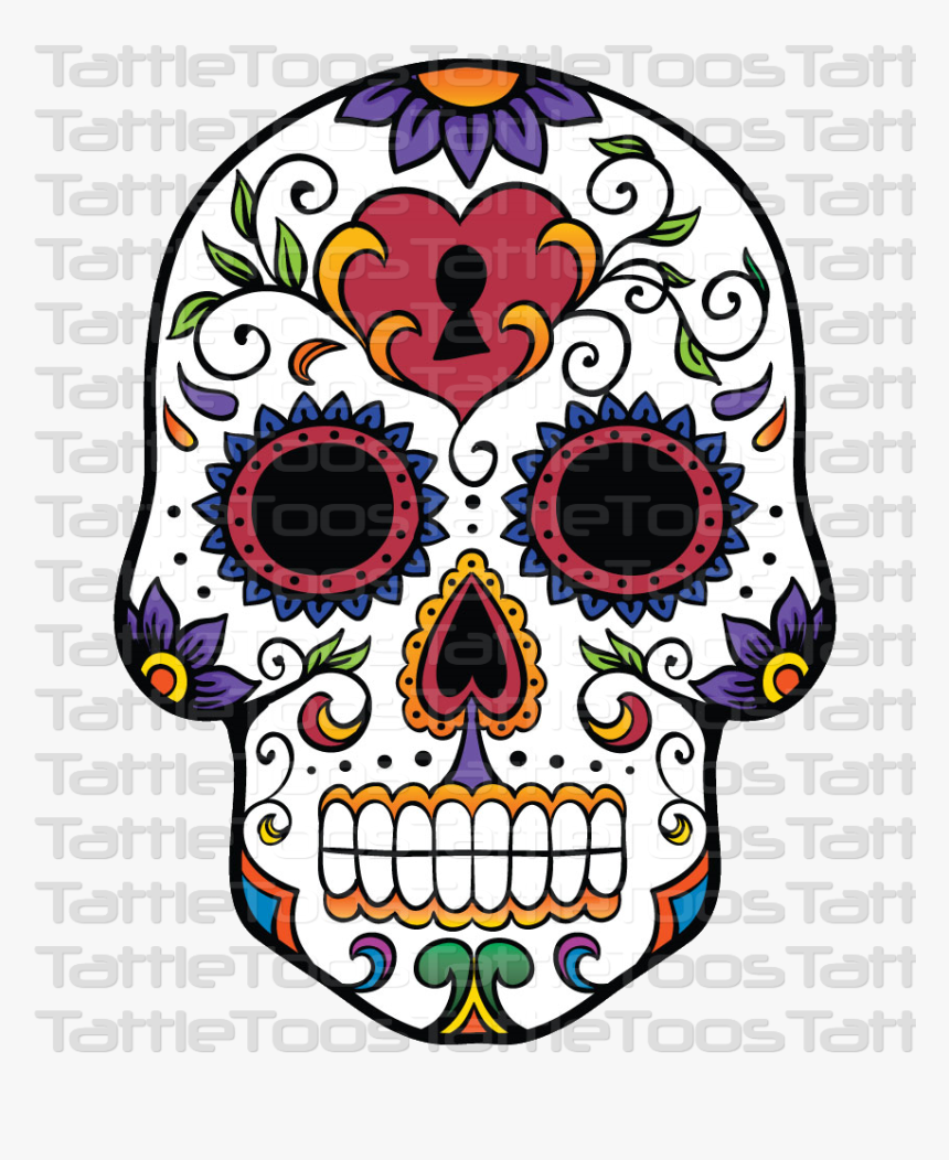 Sugar Skull Cut Out - Calaveras Dia De Los Muertos, HD Png Download, Free Download