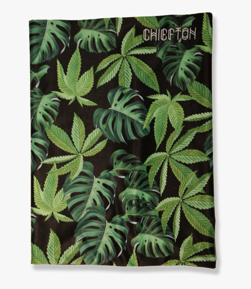 Double Tube Face Mask Tropical Leaf - Placemat, HD Png Download, Free Download