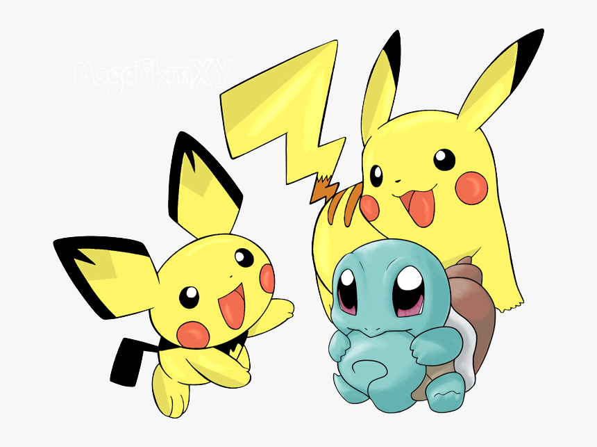 Pikachu Get"s Gorochu To Compete With Blastoise And - Pichu With Pikachu, HD Png Download, Free Download