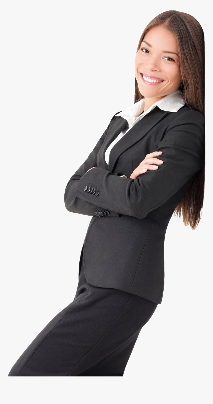 Woman Leaning On Another Woman Png - Woman In Suit Transparent, Png Download, Free Download