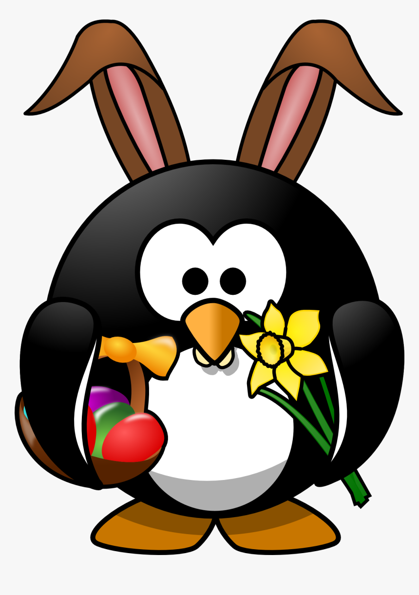 Penguin With Bunny Ears, HD Png Download, Free Download