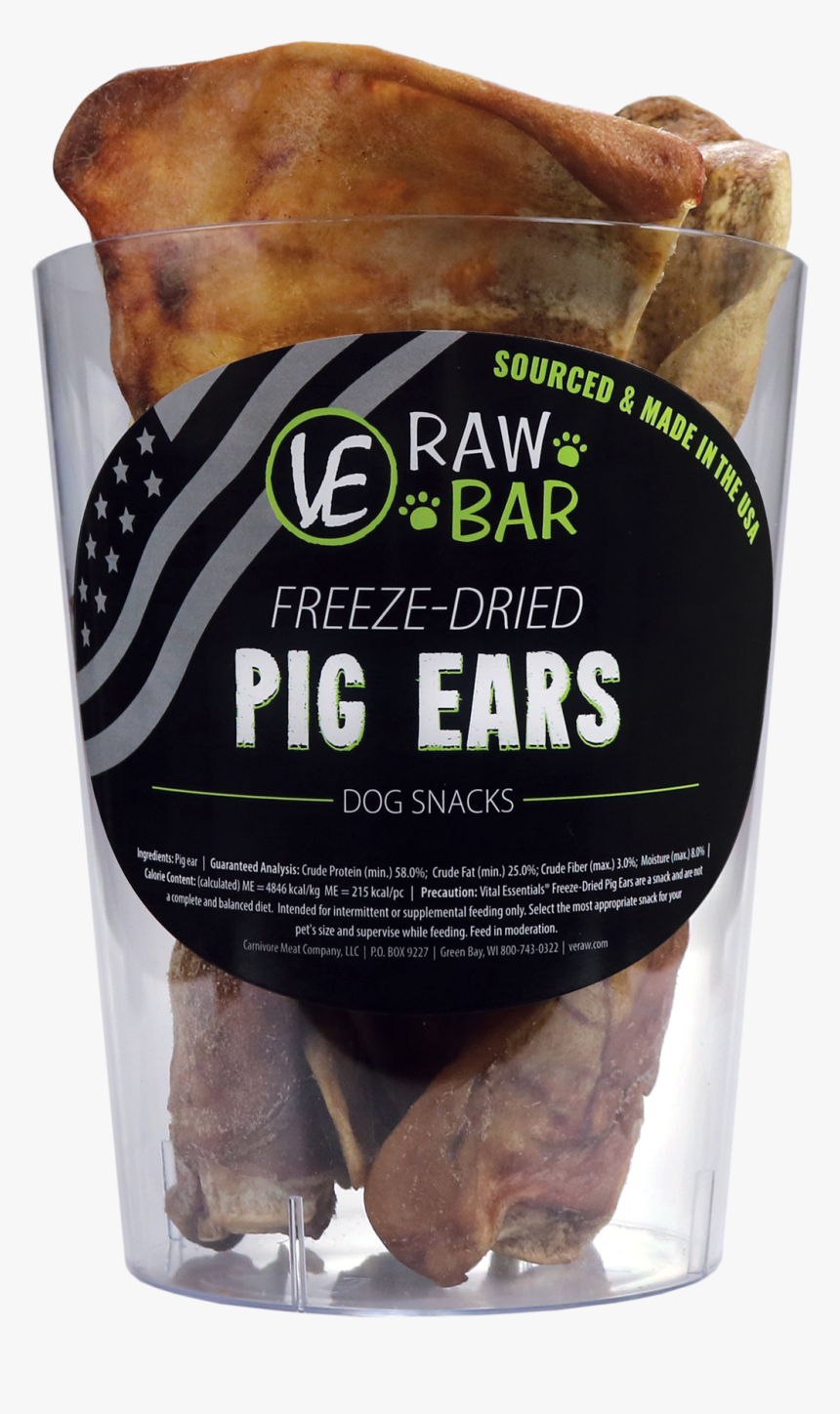 Freeze Dried Pig Ears - Vital Essentials Raw Bar Bully, HD Png Download, Free Download
