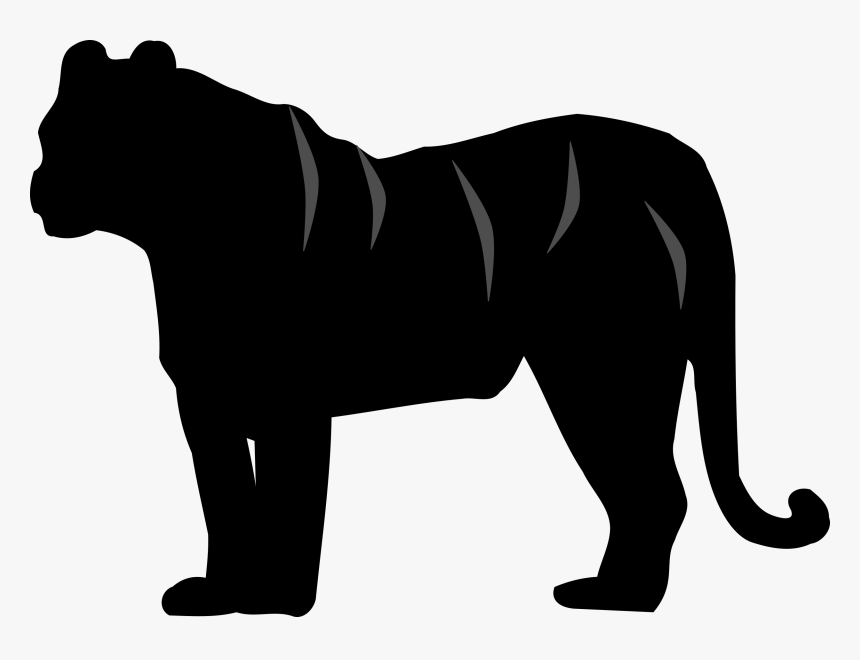 Wildlife,puma,silhouette - Silhouette Tiger Black And White Clipart, HD Png Download, Free Download