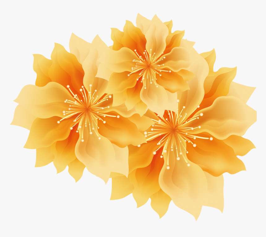 Golden Flower Png, Transparent Png, Free Download