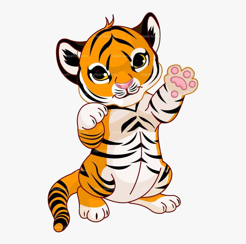 Tiger Cute Clipart Black And White Free Transparent - Tiger Cute Clipart, HD Png Download, Free Download