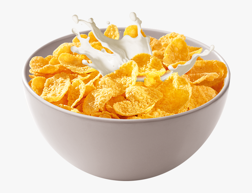 Corn Flakes Breakfast Cereal Frosted Flakes Muesli - Corn Flakes Cereal Bowl, HD Png Download, Free Download
