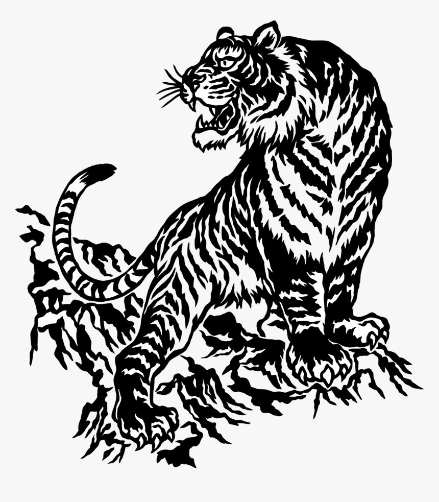 Japanese Tiger Illustration, HD Png Download, Free Download