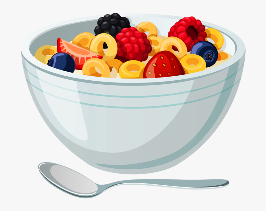 Png Food Illustrations - Bowl Of Cereal Cartoon, Transparent Png, Free Download