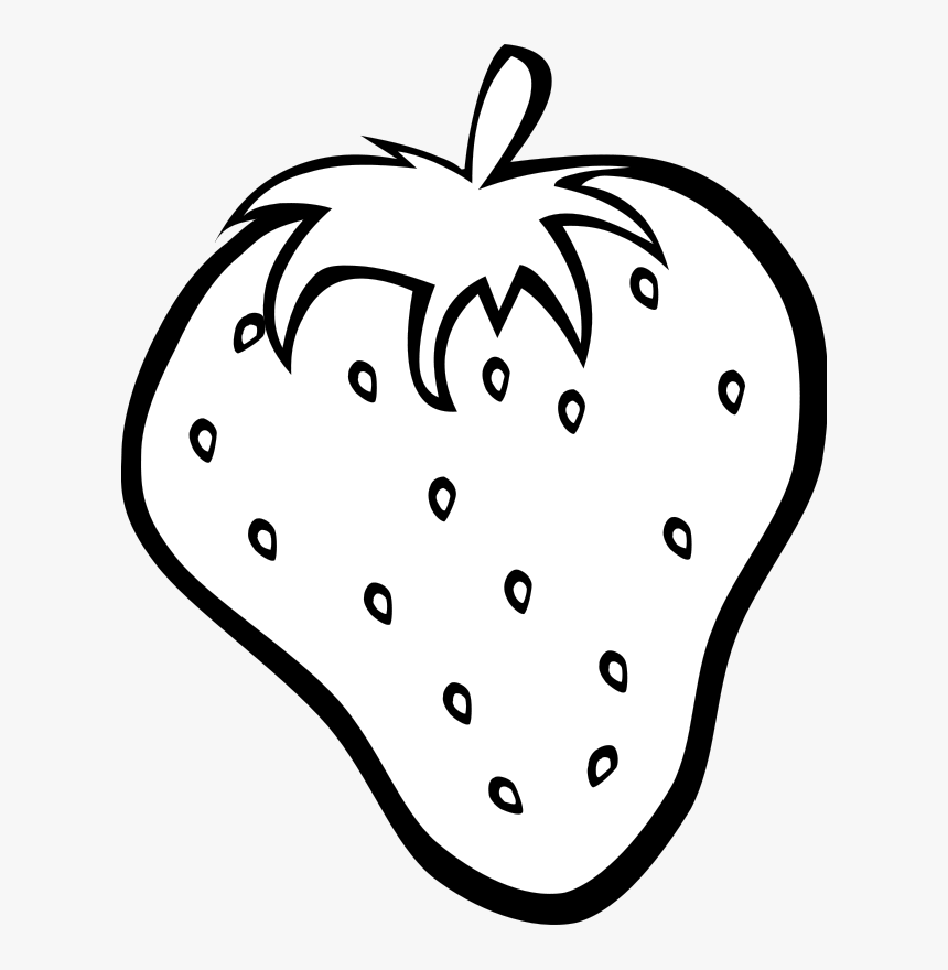 Strawberries Png Black And White - Strawberry Clipart Black And White, Transparent Png, Free Download