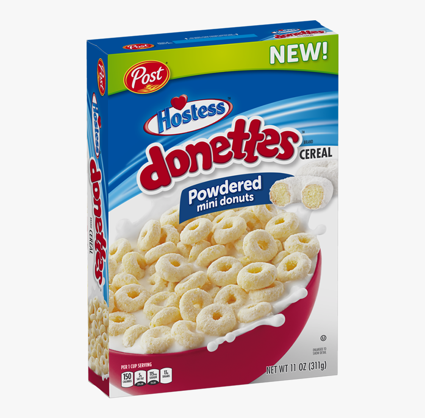 Donettes Product Image - Hostess Powdered Donuts Cereal, HD Png Download, Free Download
