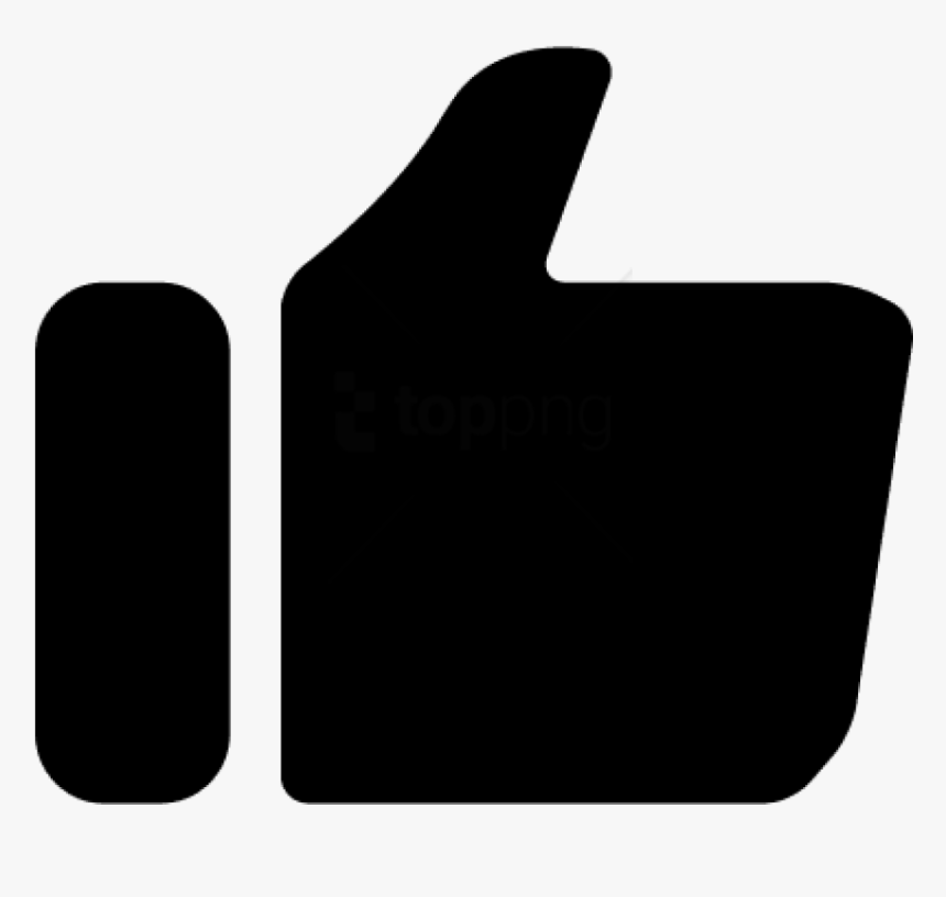 Like Symbol For Interface Of Black Hand Shape With - Transparent Background Youtube Like Button Png, Png Download, Free Download