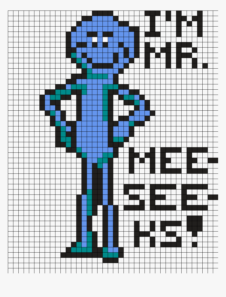 Rick And Morty Pixel Art Grid, HD Png Download, Free Download