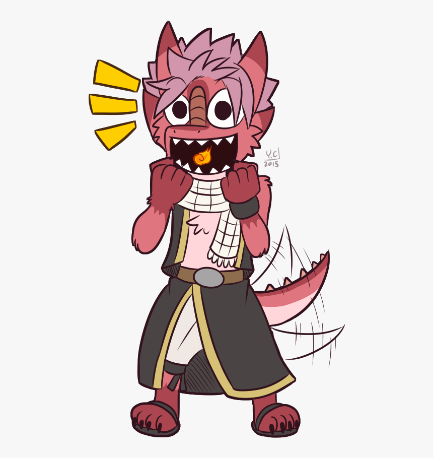 Overly-excited Dragon Natsu - Natsu As A Furry, HD Png Download, Free Download