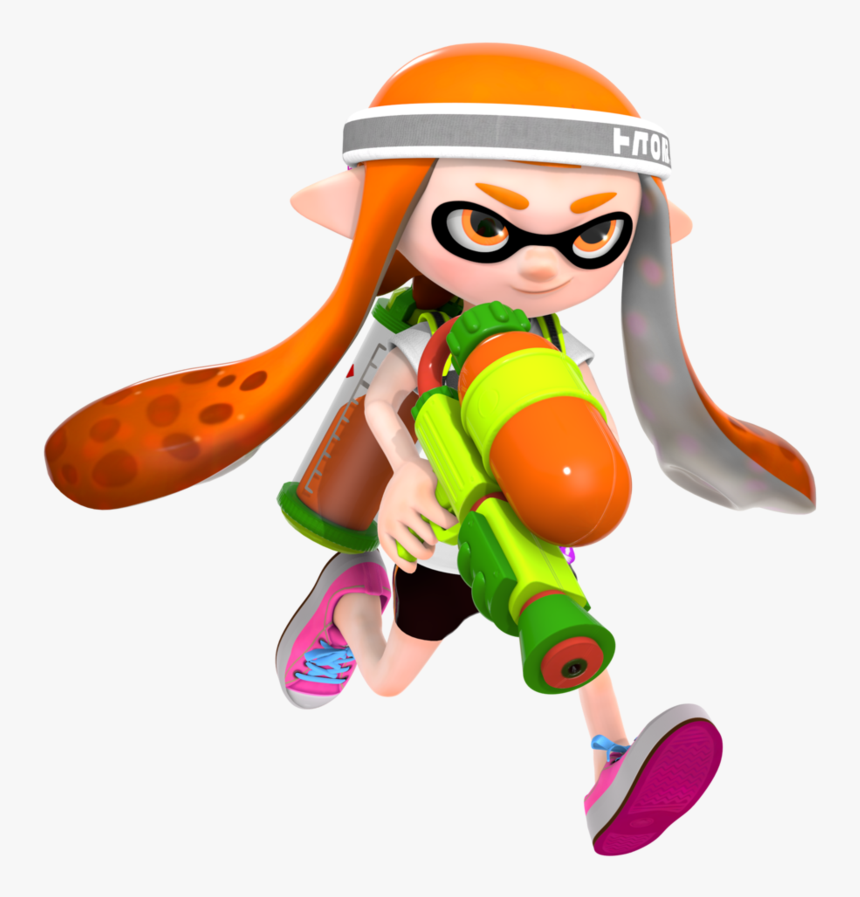 Inkling Girl Png Jpg Freeuse Stock - Splatoon 2 Inkling Girl Orange, Transparent Png, Free Download