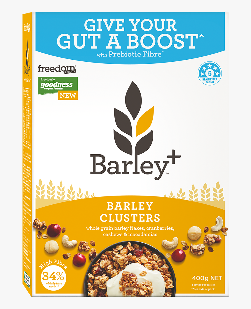 Healthy Breakfast Cereal Cranberry & Nuts Barley - Freedom Foods Barley Clusters, HD Png Download, Free Download