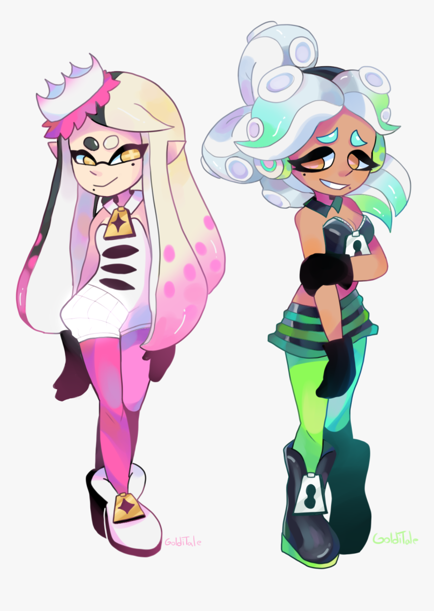 0 Goldilale Splatoon 2 Kid Icarus Callie Marie Pearl And Marina Hd Png Download Kindpng