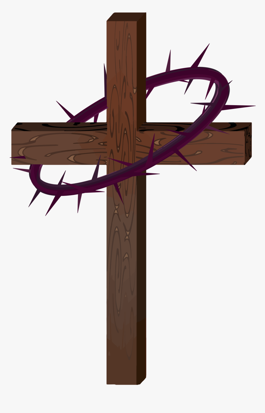 Cross Crown Of Thorns, HD Png Download - kindpng