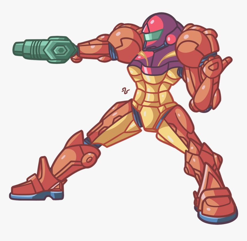 Samus I Love Samus"s Design In Super Metroid I Tried - Cartoon, HD Png Download, Free Download