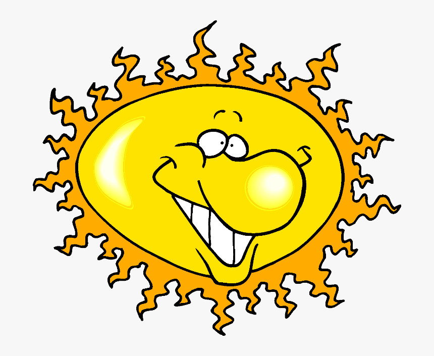 Coffee In A Cup - Funny Cartoon Sun, HD Png Download, Free Download