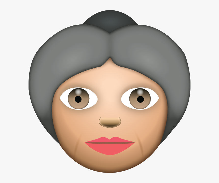 Grandma Clipart Emoji - Grandma And Grandpa Emojis, HD Png Download, Free Download